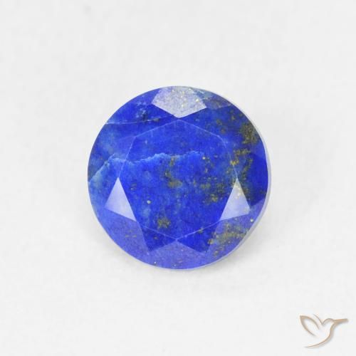 Lápis-lazúli azul natural 0,85ct, corte redondo, opaco