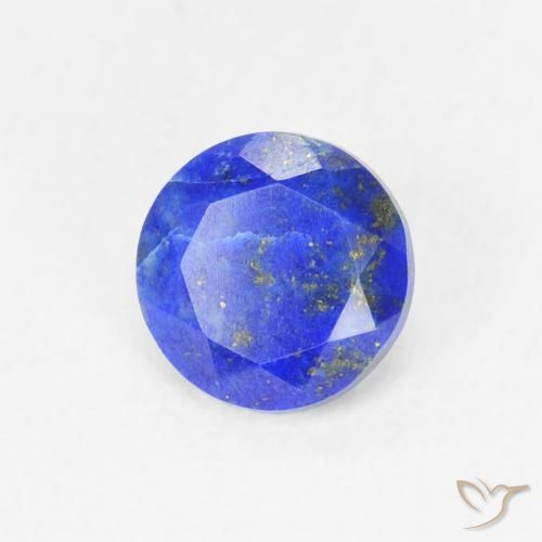 Lápis-lazúli azul natural 0,85ct, corte redondo, opaco