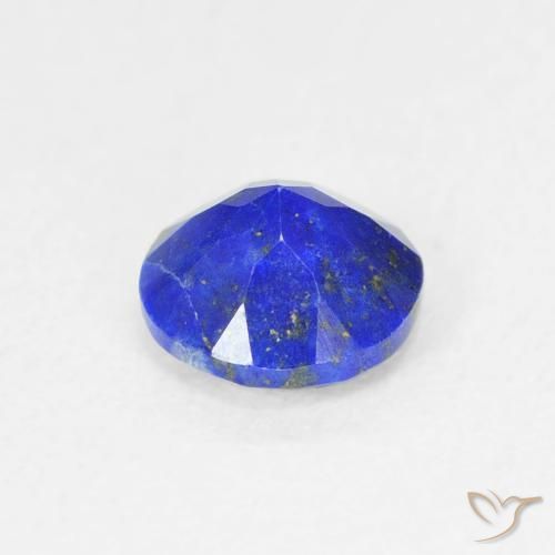 Lápis-lazúli azul natural 0,85ct, corte redondo, opaco