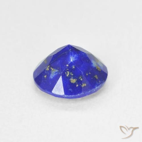 Lápis-lazúli Azul claro Natural 0.86ct, Corte Redondo, Opaco