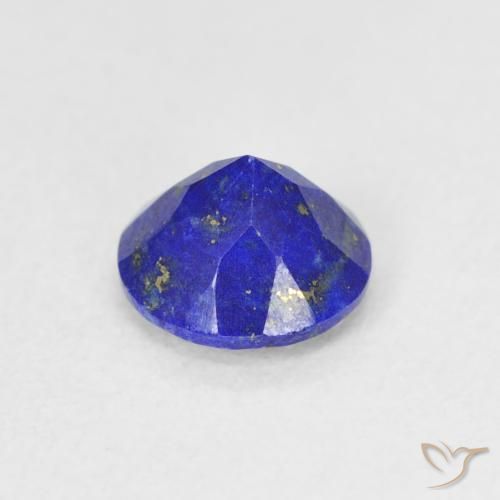 Lápis-lazúli Azul elétrico Natural 0.80ct, Corte Redondo, Opaco