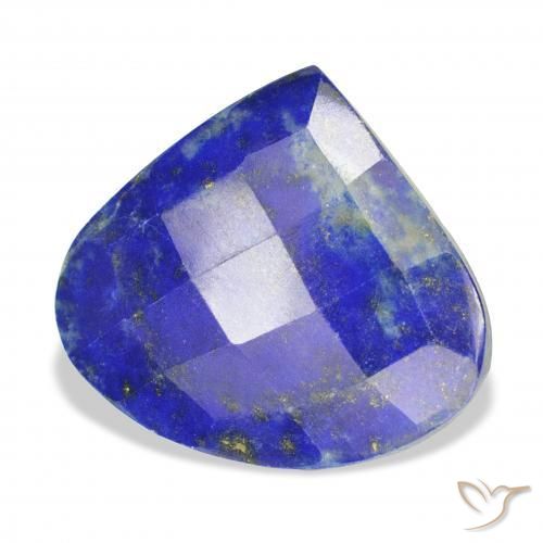 Lápis-lazúli Azul profundo Natural 22.58ct, Formato de pêra, Opaco