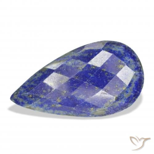 30.75ct Natural Azul escuro Lápis-lazúli, Formato de pêra, Opaco
