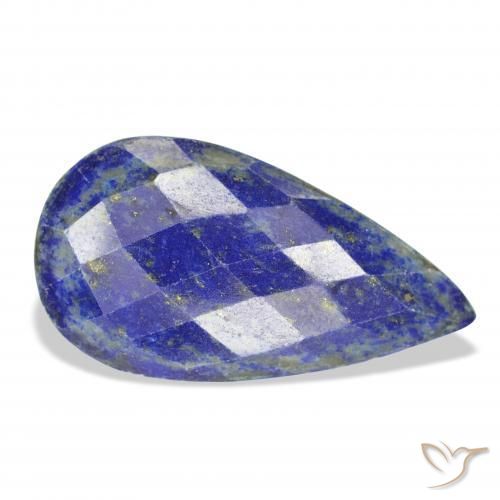 Lápis-lazúli Azul escuro Natural 30.75ct, Formato de pêra, Opaco