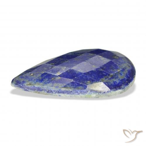 Lápis-lazúli Azul escuro Natural 30.75ct, Formato de pêra, Opaco