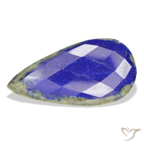 34.99ct Natural Azul-marinho Lápis-lazúli, Formato de pêra, Opaco