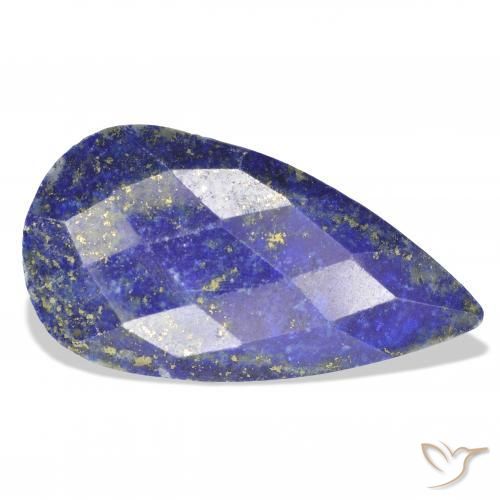 Lápis-lazúli Azul-marinho Natural 22.37ct, Formato de pêra, Opaco