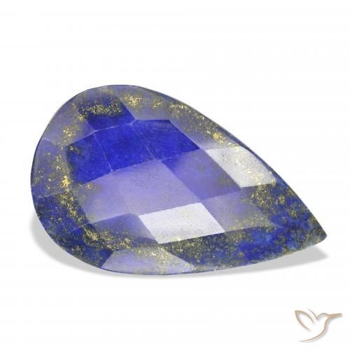 Lápis-lazúli Azul Egípcio Profundo Natural 31.55ct, Formato de pêra, Opaco