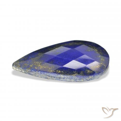 Lápis-lazúli Azul Egípcio Profundo Natural 31.55ct, Formato de pêra, Opaco