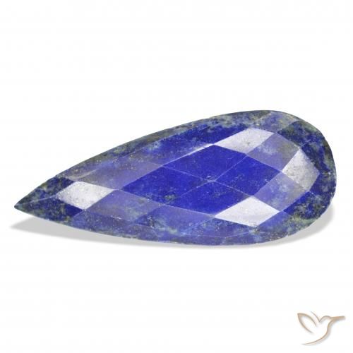 37.94ct Natural Azul escuro Lápis-lazúli, Formato de pêra, Opaco