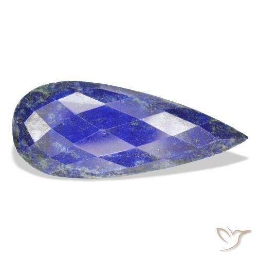 Lápis-lazúli Azul escuro Natural 37.94ct, Formato de pêra, Opaco