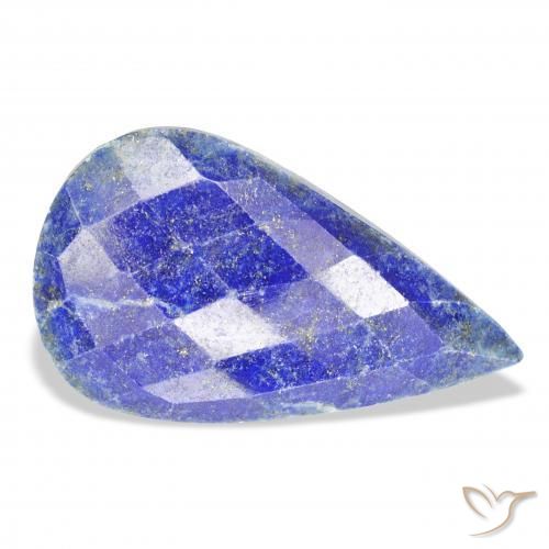 Lápis-lazúli Azul médio Natural 34.77ct, Formato de pêra, Opaco