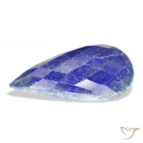 Lápis-lazúli Azul médio Natural 34.77ct, Formato de pêra, Opaco