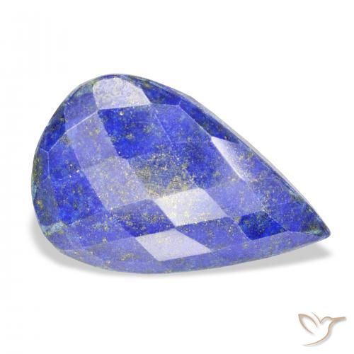 Lápis-lazúli Azul médio Natural 19.59ct, Formato de pêra, Opaco