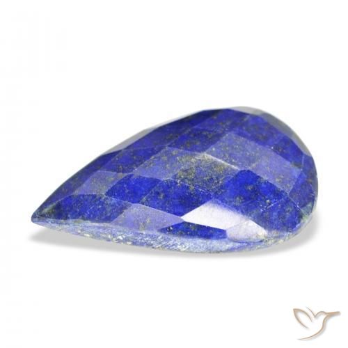 Lápis-lazúli Azul médio Natural 19.59ct, Formato de pêra, Opaco