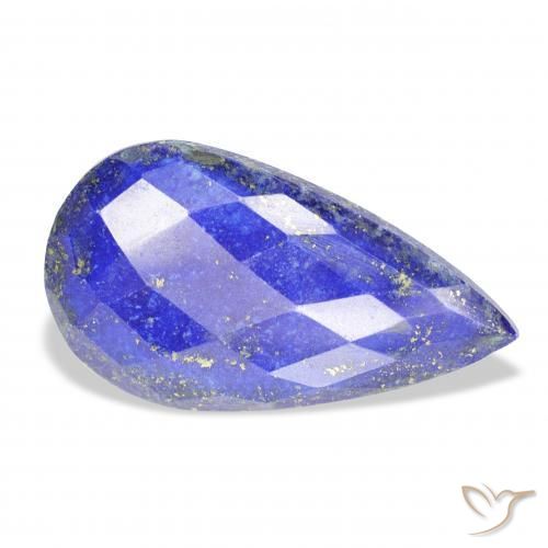 Lápis-lazúli Azul médio Natural 26.02ct, Formato de pêra, Opaco