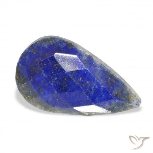 Lápis-lazúli Azul escuro Natural 18.64ct, Formato de pêra, Opaco