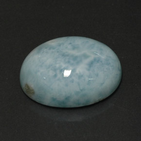 Larimar verde natural 8,85ct, corte oval, opaco