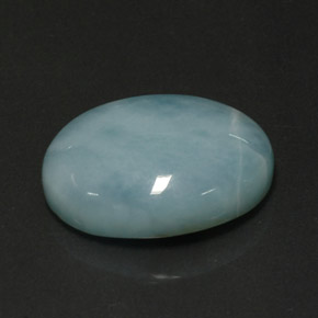 Larimar azul natural 12,46ct, corte oval, opaco