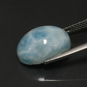 Larimar Azul esverdeado Natural 8.13ct, Corte Oval, Opaco
