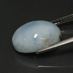 Larimar azul natural 7,15ct, corte oval, opaco