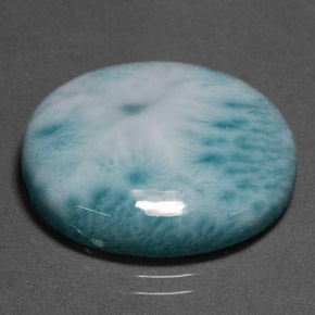 Larimar Luz verde Natural 16.93ct, Corte Oval, Opaco