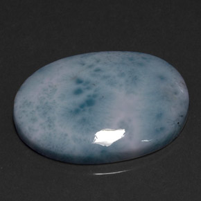 Larimar azul natural 17,92ct, corte oval, opaco