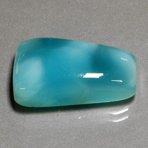 Larimar verde-azul natural 13,77ct, forma extravagante, opaco