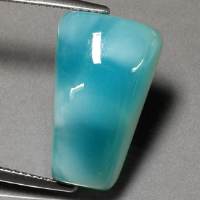 Larimar verde-azul natural 13,77ct, forma extravagante, opaco