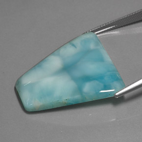 Larimar verde-azul natural 40,19ct, forma extravagante, opaco