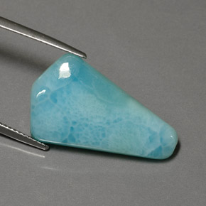 Larimar azul natural 15,19ct, forma extravagante, opaco