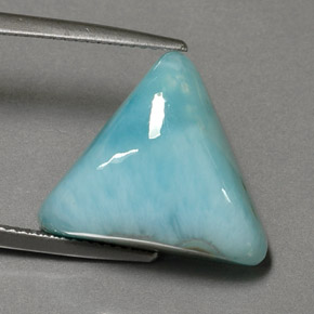 Larimar azul natural 13,67ct, trillion, opaco