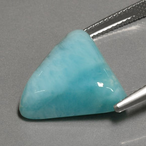 Larimar azul natural 13,67ct, trillion, opaco