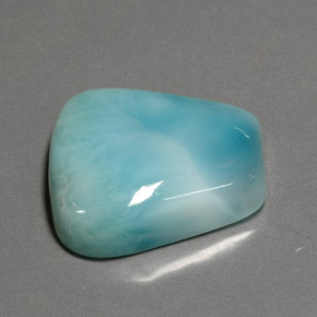 Larimar azul natural 20,52ct, forma extravagante, opaco