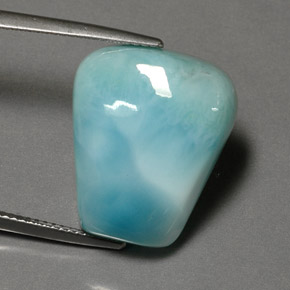Larimar azul natural 20,52ct, forma extravagante, opaco