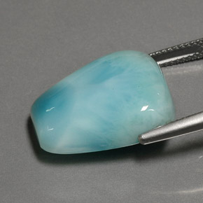 Larimar azul natural 20,52ct, forma extravagante, opaco