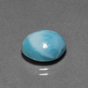 Larimar Azul Natural 4.98ct, Corte Oval, Opaco