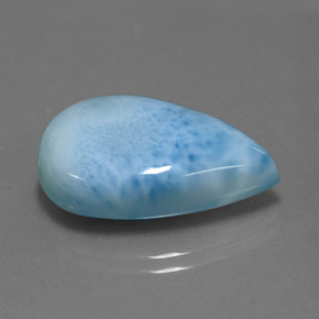 Larimar azul natural 18,19ct, formato de pêra, opaco