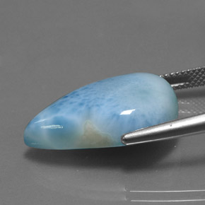 Larimar azul natural 18,19ct, formato de pêra, opaco