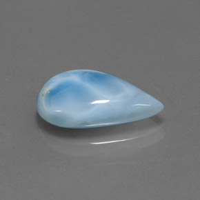 Larimar Azul Natural 5.64ct, Formato de pêra, Opaco