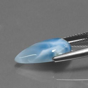 Larimar Azul Natural 5.64ct, Formato de pêra, Opaco