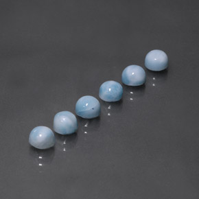 Pedras preciosas de larimar azul natural de  ct, corte redondo, opaco