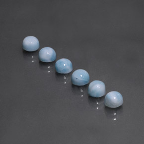 Pedras preciosas de larimar azul natural de  ct, corte redondo, opaco
