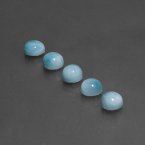 Pedras preciosas de larimar azul natural de  ct, corte redondo, opaco