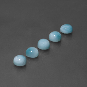 Pedras preciosas de larimar azul natural de  ct, corte redondo, opaco