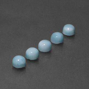 Pedras preciosas de larimar azul natural de  ct, corte redondo, opaco