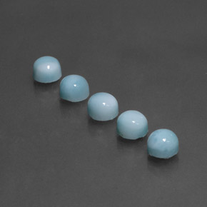 Pedras preciosas de larimar azul natural de  ct, corte redondo, opaco