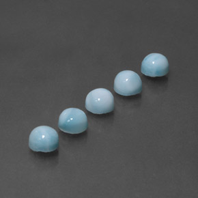 Pedras preciosas de larimar azul natural de  ct, corte redondo, opaco