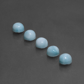 Pedras preciosas de larimar azul natural de  ct, corte redondo, opaco