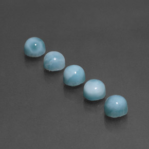 Pedras preciosas de larimar azul natural de  ct, corte redondo, opaco